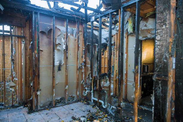 Professional Fire Damage Restoration technician working in Niles, MI